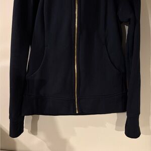 lululemon athletica Navy Sweater with Gold Zipper